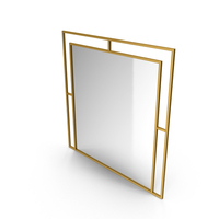 Gold Square Mirror PNG & PSD Images