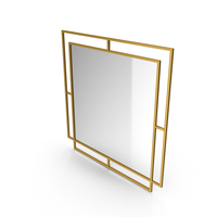 Gold Square Mirror PNG & PSD Images