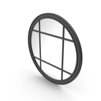 Black Round Grid Mirror PNG & PSD Images