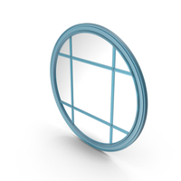 Blue Round Grid Mirror PNG & PSD Images