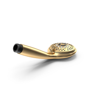 Gold Nozzles Dark Handheld Shower Head PNG & PSD Images