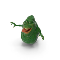 Green Ghost Slimer Flying Pose PNG & PSD Images