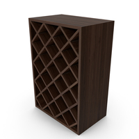 Dark Solid Wood Wine Rack PNG & PSD Images