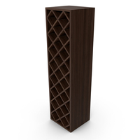 High Dark Solid Wood Wine Rack PNG & PSD Images