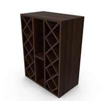Dark Divided Wine Rack Wooden PNG & PSD Images