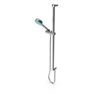 Chrome Shower Set With Handheld Shower Head PNG & PSD Images