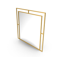 Gold Square Mirror PNG & PSD Images