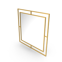 Gold Square Mirror PNG & PSD Images