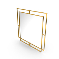 Gold Square Mirror PNG & PSD Images