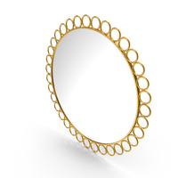 Gold Circular Mirror PNG & PSD Images
