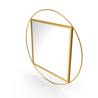 Round Gold Mirror PNG & PSD Images