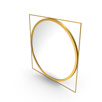 Gold Round Mirror PNG & PSD Images