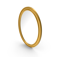 Gold Oval Mirror PNG & PSD Images