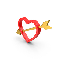 Heart with Arrow Red PNG & PSD Images