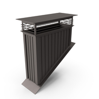 Rectangular Metal Chimney Black Corner Base PNG & PSD Images