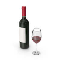 Wine Bottle And Glass PNG & PSD Images