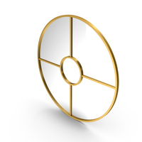 Gold Round Mirror PNG & PSD Images