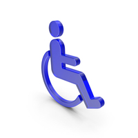 Blue Disabled Symbol PNG & PSD Images