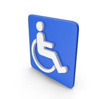 Disabled Symbol Blue White PNG & PSD Images