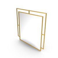 Gold Square Mirror PNG & PSD Images