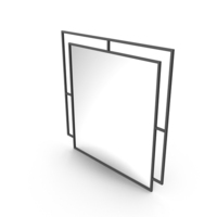 Black Square Mirror PNG & PSD Images