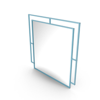 Blue Square Mirror PNG & PSD Images