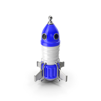 Blue Cartoon Rocket PNG & PSD Images