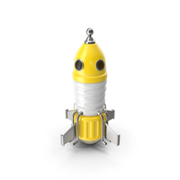 Yellow Cartoon Rocket PNG & PSD Images