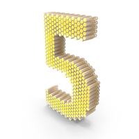 Hexagonal Number 5 PNG & PSD Images