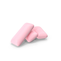 Three Chewing Gum Pads Pink PNG & PSD Images