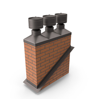 Triple Brick Chimney Corner Base PNG & PSD Images