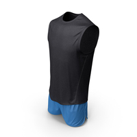 Tank Top Shorts Blue PNG & PSD Images