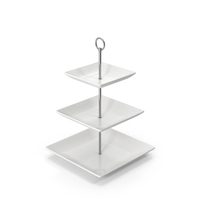 White Square Plate Stand PNG & PSD Images