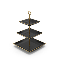 Black Square Plate Stand PNG & PSD Images