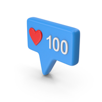 Blue Social Media Likes Bubble PNG & PSD Images