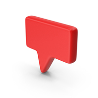 Red Social Media Bubble Symbol PNG & PSD Images