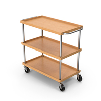 Wooden Service Trolley PNG & PSD Images