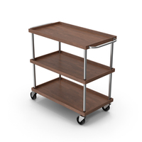 Dark Wood Service Trolley PNG & PSD Images