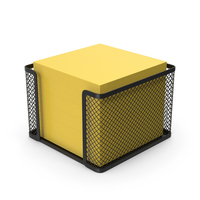 Note Holder With Yellow Sticky Notes PNG & PSD Images