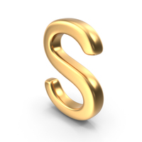 Gold Capital Letter S PNG & PSD Images