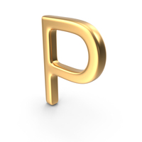 Gold Capital Letter P PNG & PSD Images