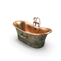 Copper Double Slipper Tab with Standing Mixer Faucet PNG & PSD Images