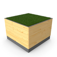 Street Flowerbed With Green Grass PNG & PSD Images