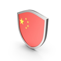 China Flag Shield PNG & PSD Images