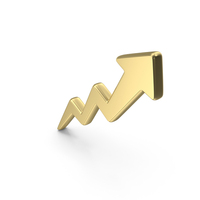 Gold Growth Arrow Symbol PNG & PSD Images