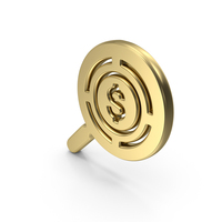 Gold Magnifying Glass With Dollar symbol PNG & PSD Images