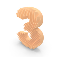 Wavy Shape Number 3 PNG & PSD Images