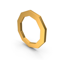 Gold Decagon Icon PNG & PSD Images