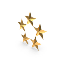Gold 5 Stars icon PNG & PSD Images