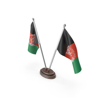 Afghanistan Cloth Two Flags Stand PNG & PSD Images